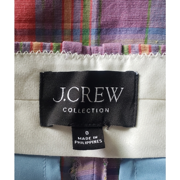 41. NWOT J.Crew Collection essential Italian viscose-blend pant in sunset plaid - Picture 6 of 6